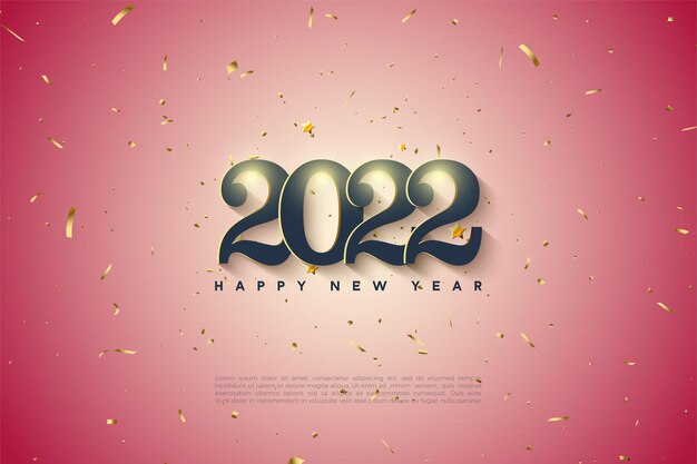 Bonne année 2022 avec léger dégradé