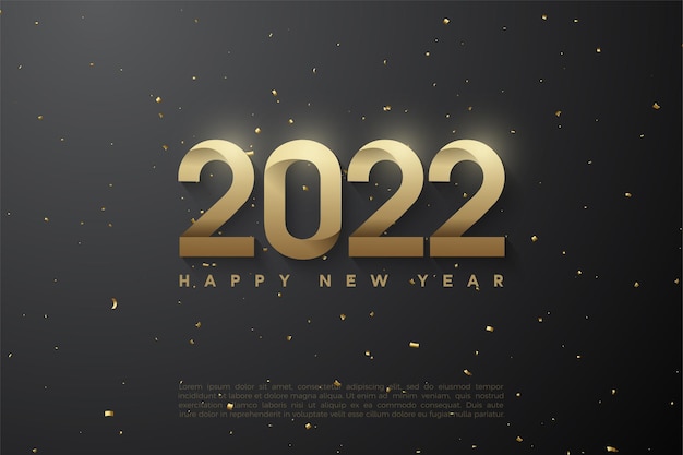 Bonne Année 2022 Avec Des Nombres à Motifs