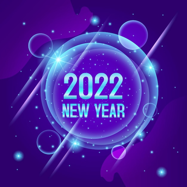 Bonne Année 2022 Nouvel An Brillant Fond Avec Horloge Bleue Et Paillettes