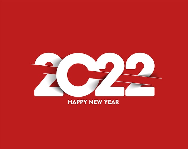 Bonne année 2022 Text Typography Design Patter, illustration vectorielle.