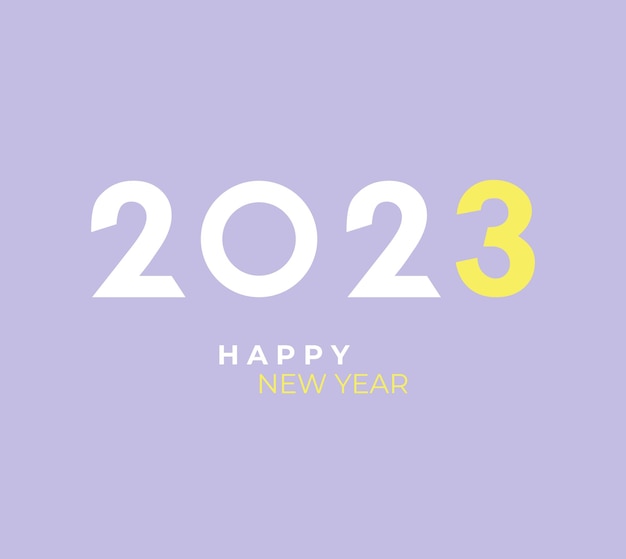 Bonne Année 2023 Bannière Minimaliste