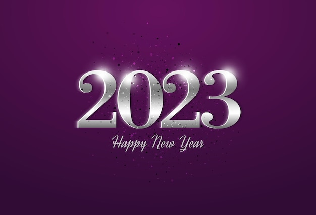bonne année 2023 avec des chiffres en argent.