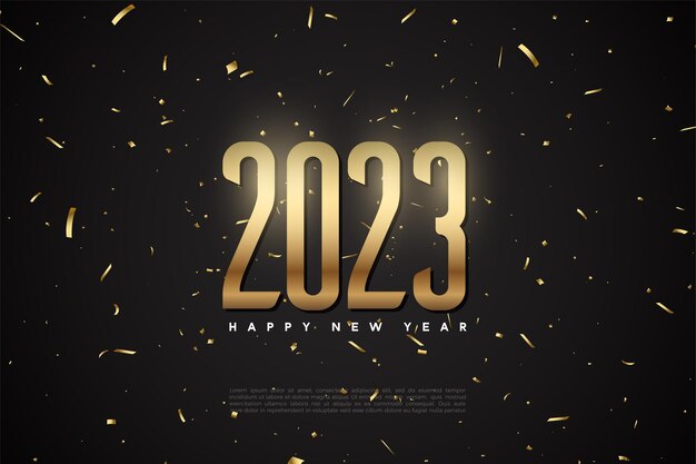 bonne année 2023 avec des chiffres élégants.