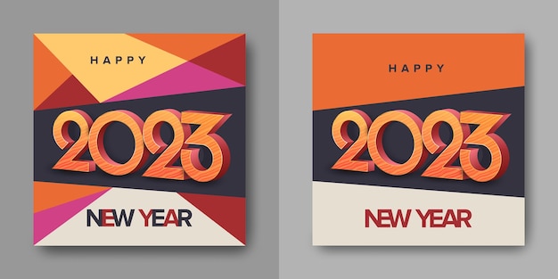 Bonne Année 2023 Concept De Design De Couverture