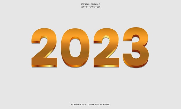 bonne année 2023 avec concept de rendu 3d effet doré et verre pour la conception de modèles d'affiches