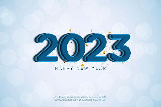bonne année 2023 avec un concept simple.
