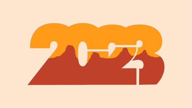 Vecteur bonne année 2023 conception de couverture