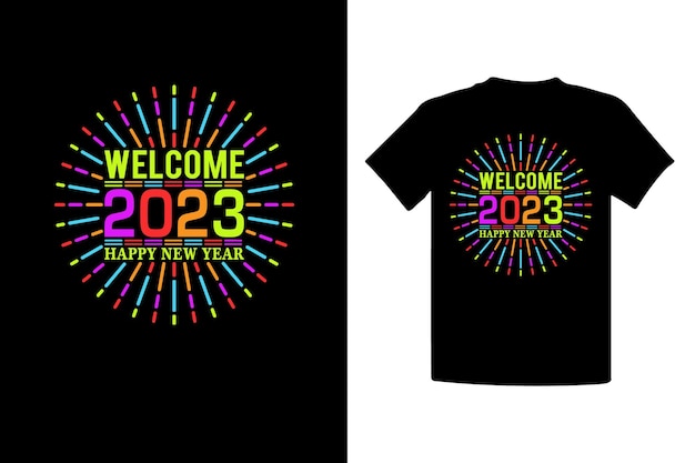 Vecteur bonne année 2023 conception de t-shirt typographie