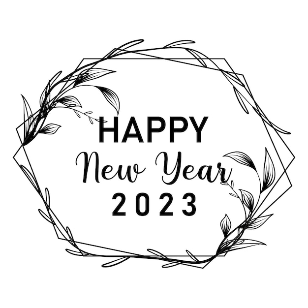 Bonne Année 2023 Conception De Typographie De Texte Et Décoration élégante De Noël 2023