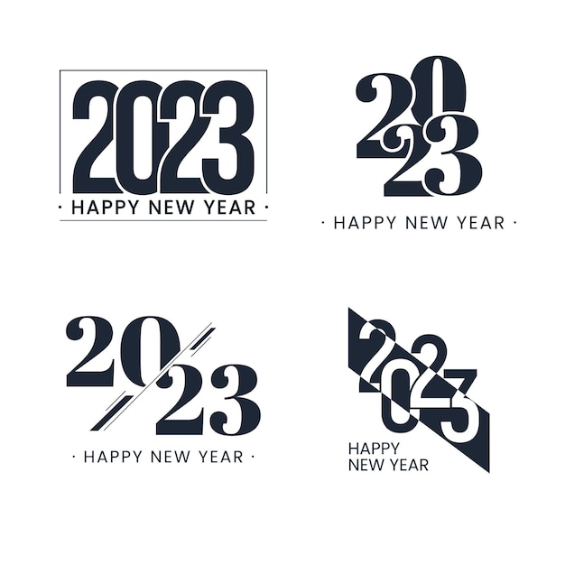 bonne année 2023 conception de typographie de texte