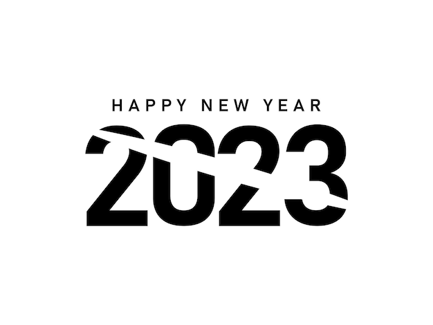 Bonne Année 2023 Couverture De Conception De Typographie De Texte Du Journal D'affaires Pour 2023 Avec Des Souhaits Brochure Des