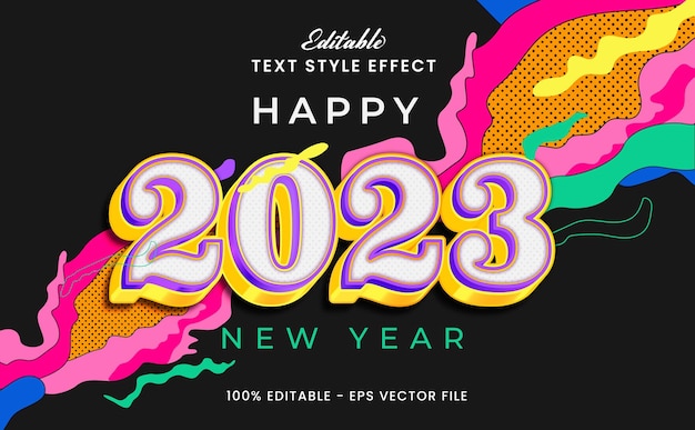 Bonne Année 2023 Effet De Texte En Gras 3d