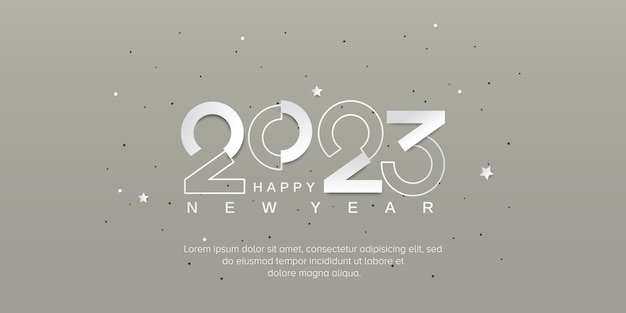 Bonne Année 2023 Sur Fond Gris