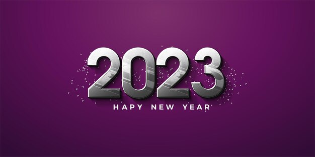 Bonne Année 2023 Fond Avec Illustration De Numéro 3d.