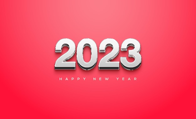 bonne année 2023 avec un fond rouge vif