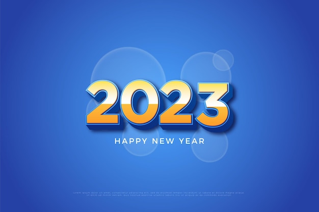 bonne année 2023 avec illustration de chiffres élégants.