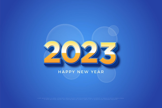 Bonne Année 2023 Avec Illustration De Chiffres élégants.