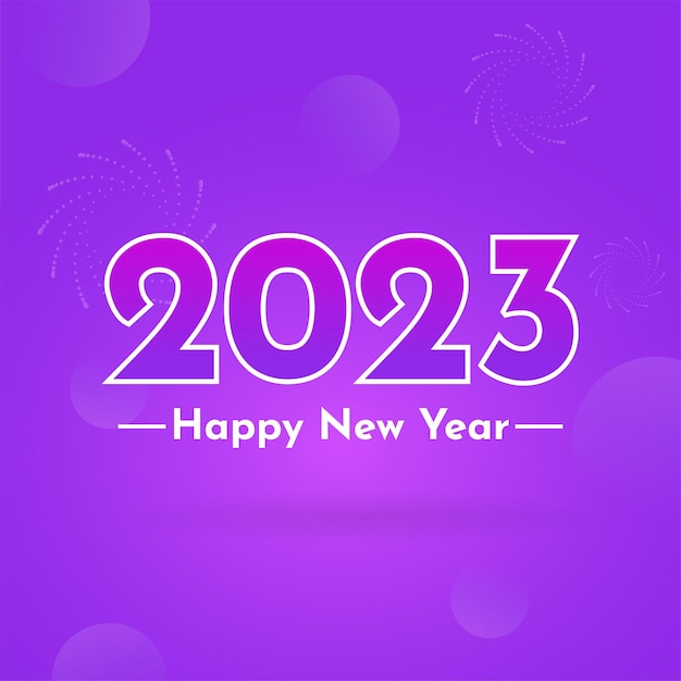 Bonne Année 2023 Illustration De Conception De Fond Violet