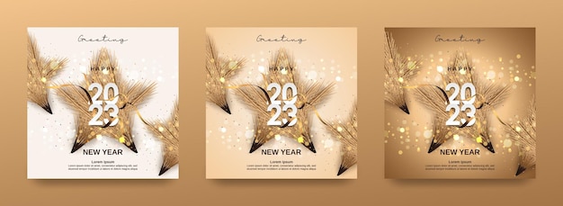 Bonne année 2023 et joyeux Noël 2023 fond