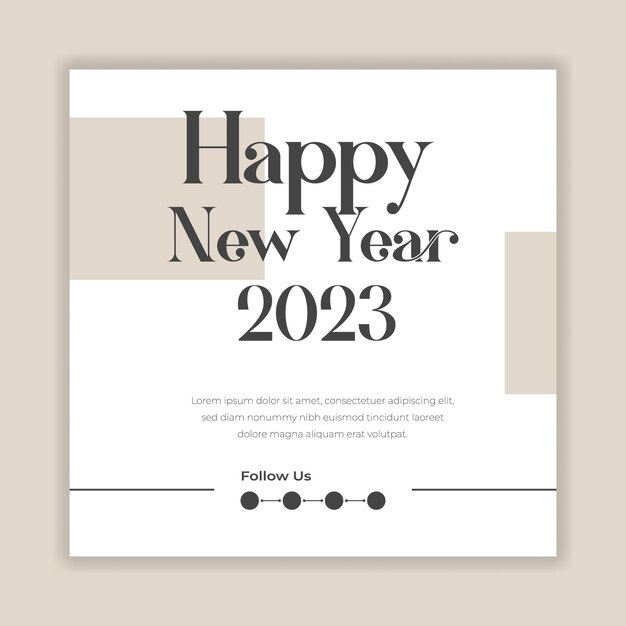 Bonne Année 2023 Modèle D'affiche De Conception De Typographie De Texte ...
