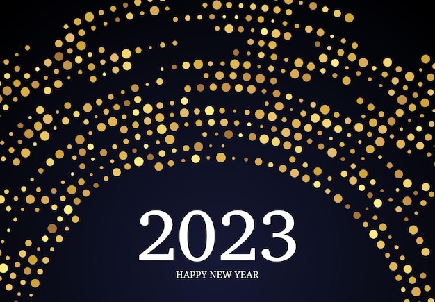 Bonne Année 2023 De Motif De Paillettes D'or