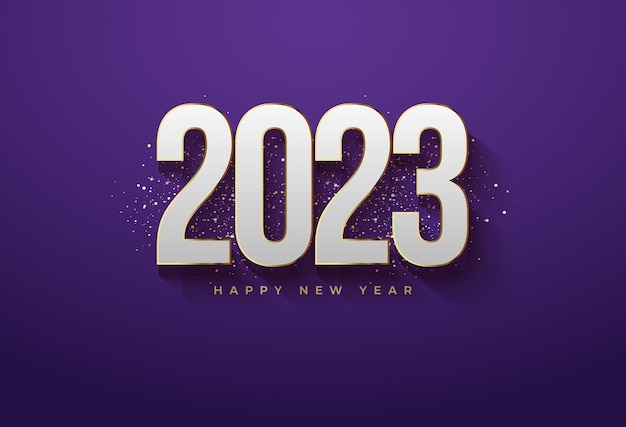 bonne année 2023 avec des nombres 3d