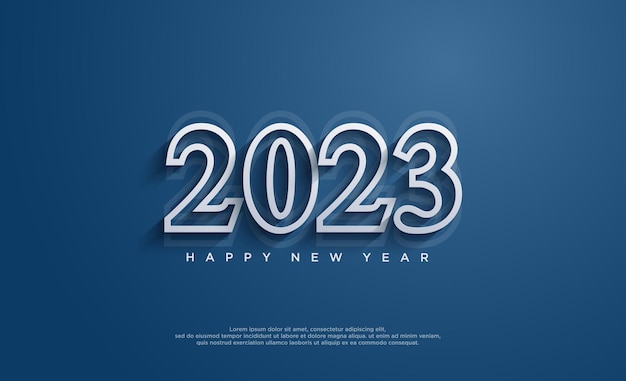 Bonne Année 2023 Avec Des Nombres Empilés