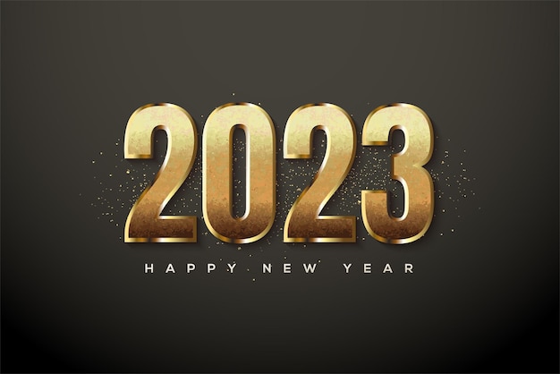 Bonne Année 2023 Avec Numéro De Paillettes