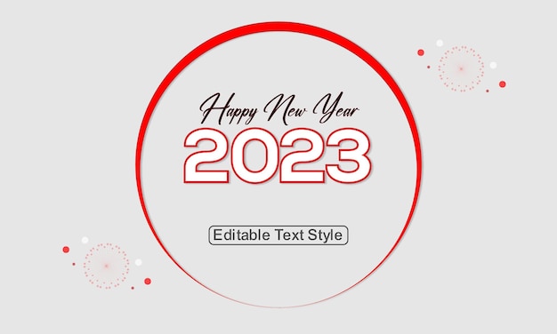 bonne année 2023 style de texte modifiable