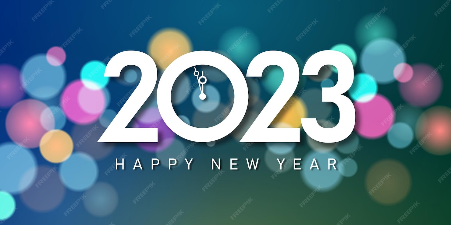 Bonne Année 2023 Texte Salutation Avec Des étincelles Colorées