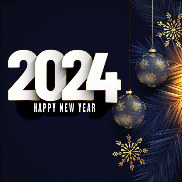 Vecteur bonne année 2024 design avec des illustrations de nombres tronqués colorés design vectoriel premium pour