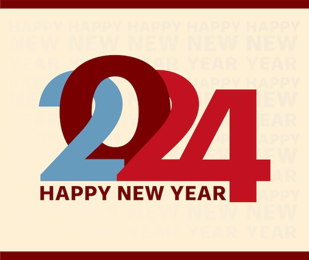 bonne année 2024 nouvelle année arrière-plan nouvelle année typographie 2024 typographie