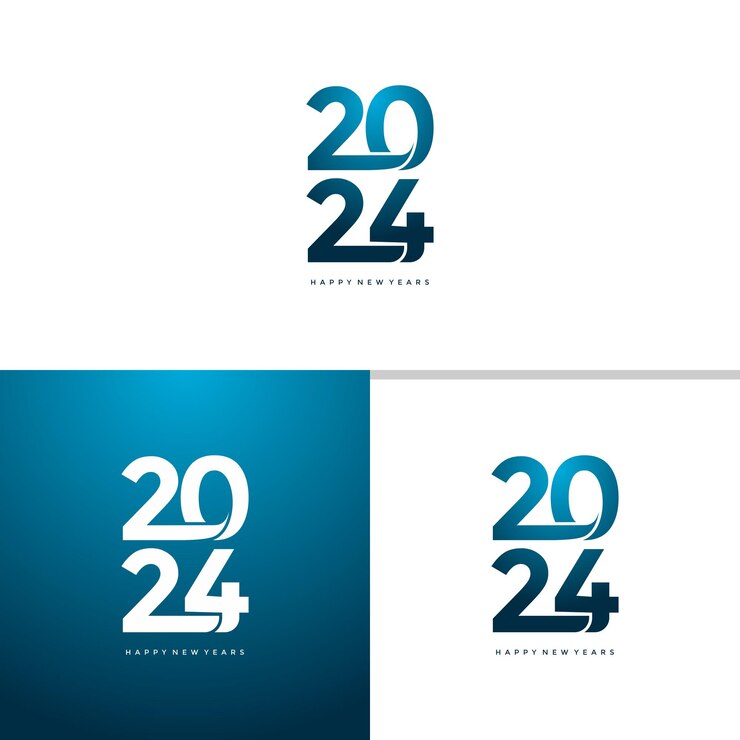 Vecteur bonne année 2024 .