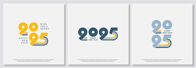 Bonne année 2025 Icolorful célébration de la nouvelle année 2025 sur le fond du plateau