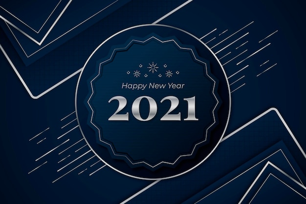 Bonne année bleu et argent 2021