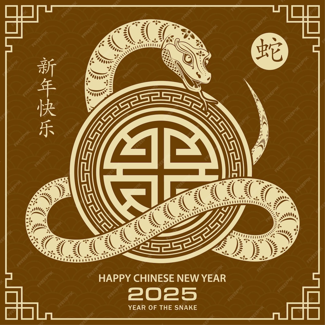 Bonne Année Chinoise 2025 Année Du Serpent Du Signe Du Zodiaque