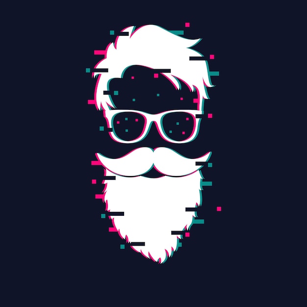 Bonne Année Et Joyeux Noël Tik Tok Santa Claus Hipster Santa