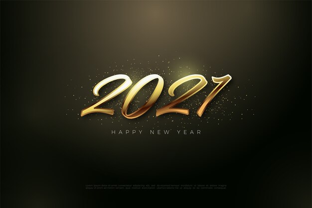 Bonne année avec numéro mis en évidence