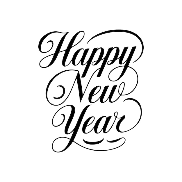 Bonne année typographie arts vectoriels
