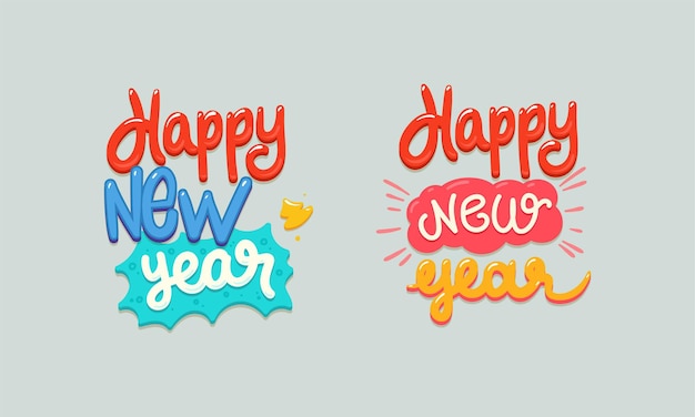 Bonne année typographie dorée sur fond noir
