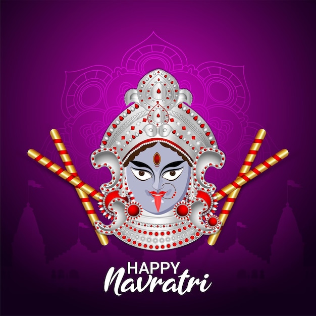 Vecteur bonne carte de félicitations pour le festival du navratri