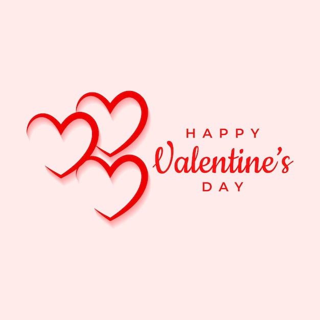 Bonne carte de la Saint-Valentin avec une forme de cœur d'amour rouge
