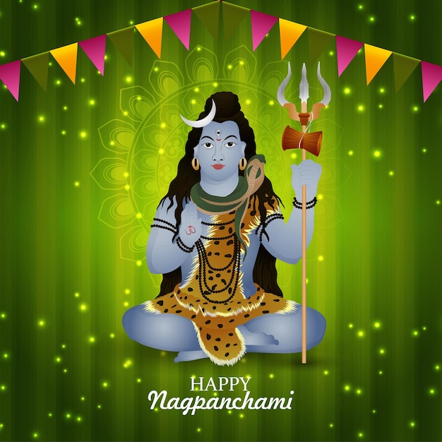 Bonne célébration et arrière-plan nagpanchami