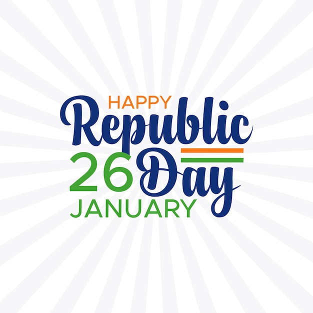 Bonne Célébration De La Fête De La République Indienne Le 26 Janvier