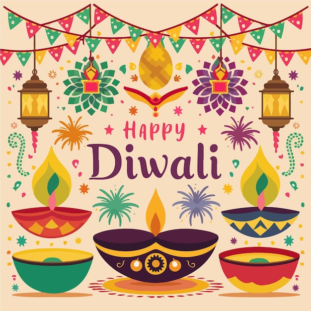 Bonne conception d'arrière-plan pour le Diwali