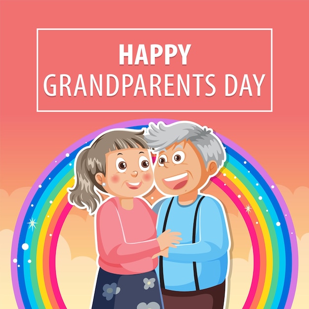 Bonne Fête Des Grands-parents Avec Fond