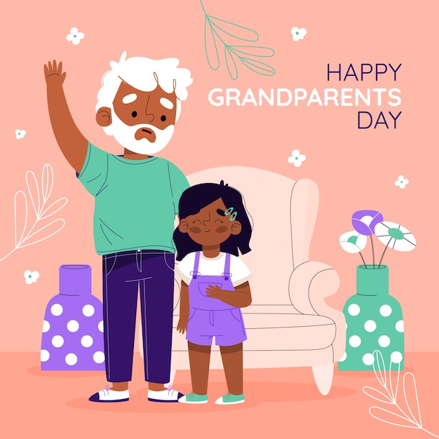 Vecteur bonne fête des grands-parents illustrée