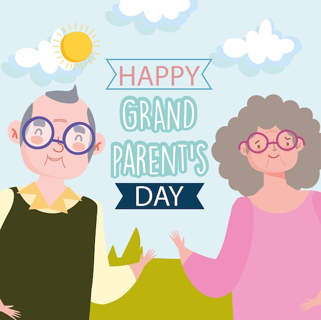 Vecteur bonne fête des grands-parents