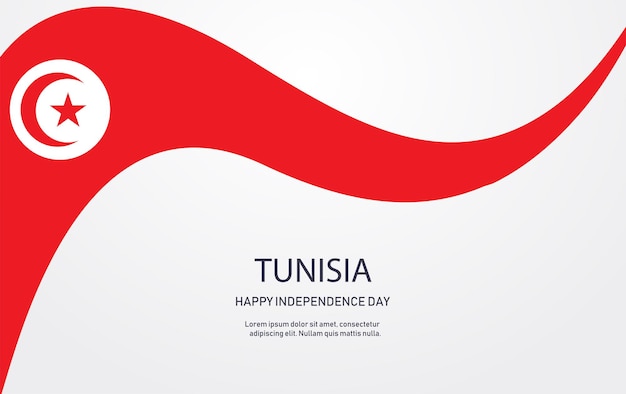 Bonne Fête De L'indépendance Tunisie 20 Mars Illustrations Vectorielles Avec Drapeaux Et élément Patriotique. Pour Les Bannières, Les Salutations, Les Affiches, Les Brochures, Les Cartes, Les Modèles Et Les Illustrations D'arrière-plan.