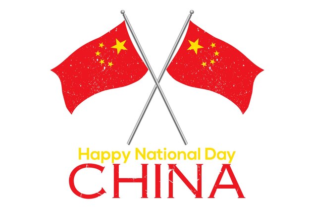 Bonne Fête Nationale De La Chine 1er Octobre Drapeau De La Chine.